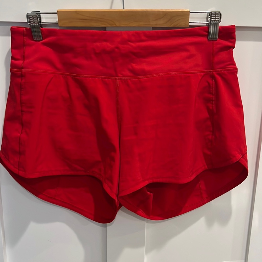 Lululemon Speed Up Short Long *4" Flamenco Red Size 8